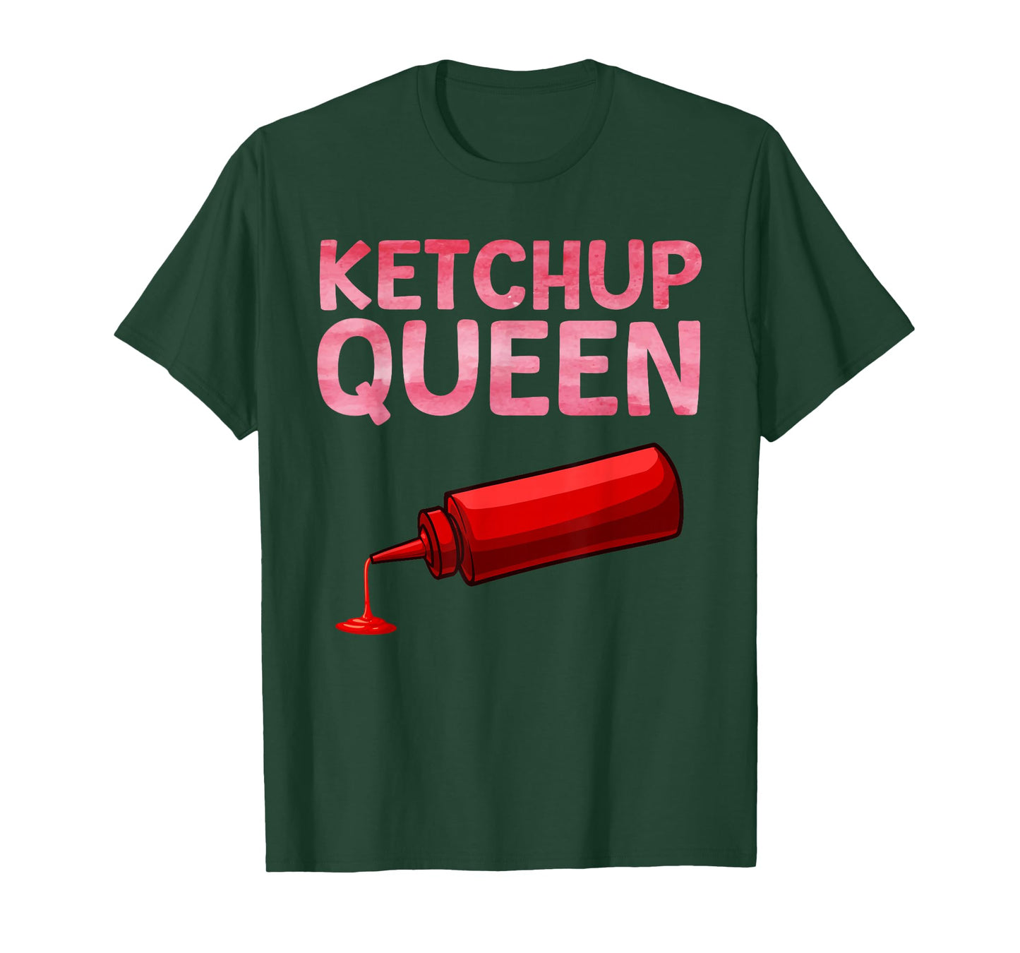 Funny Ketchup Queen Art for Women Girls Kids Ketchup Lover T-Shirt