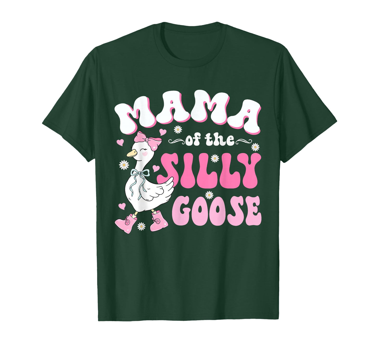 Mama of The Silly Goose First Birthday Party Family Matching T-Shirt