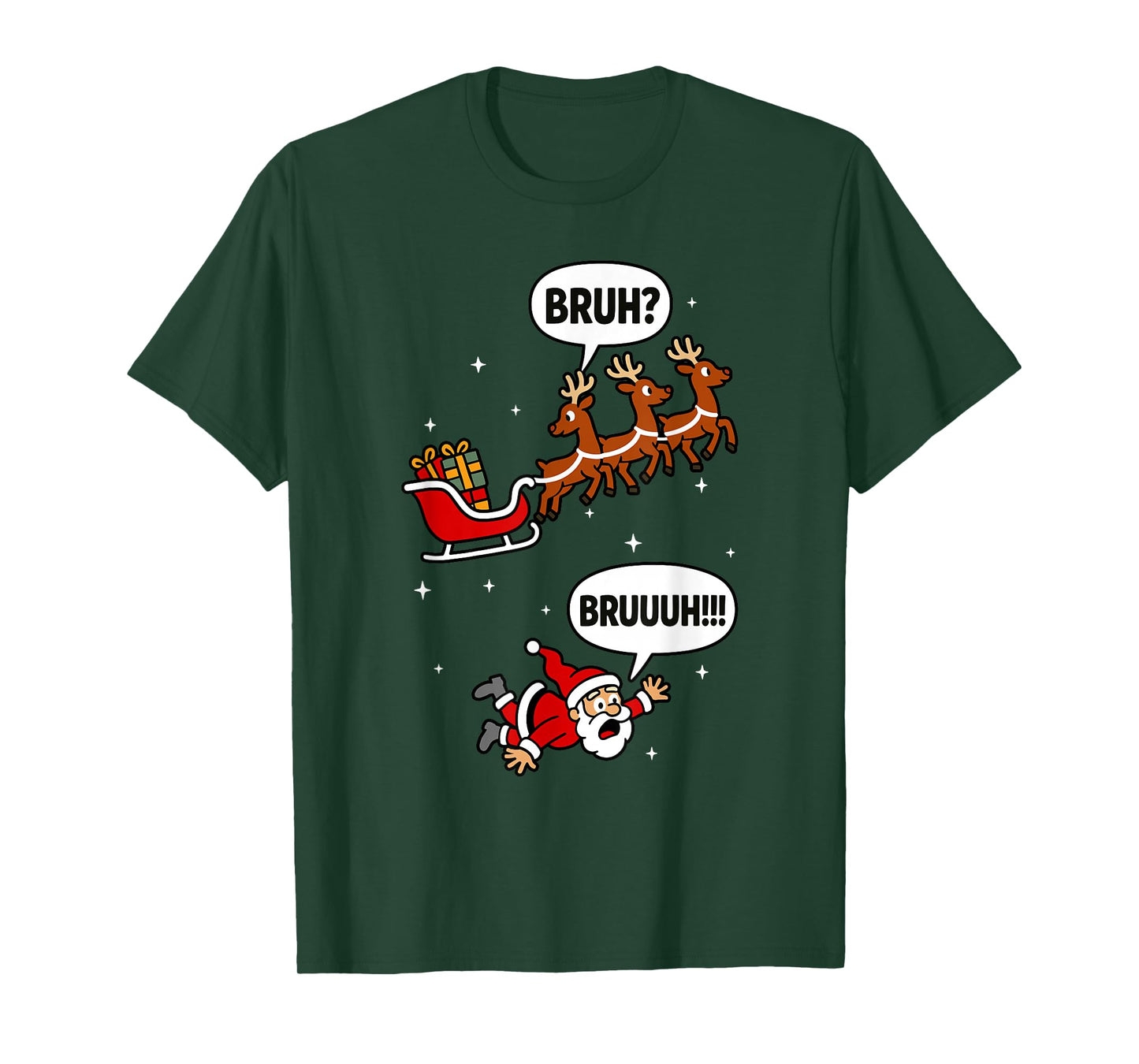 Santa Bruh Men Women Kids Funny Christmas T-Shirt