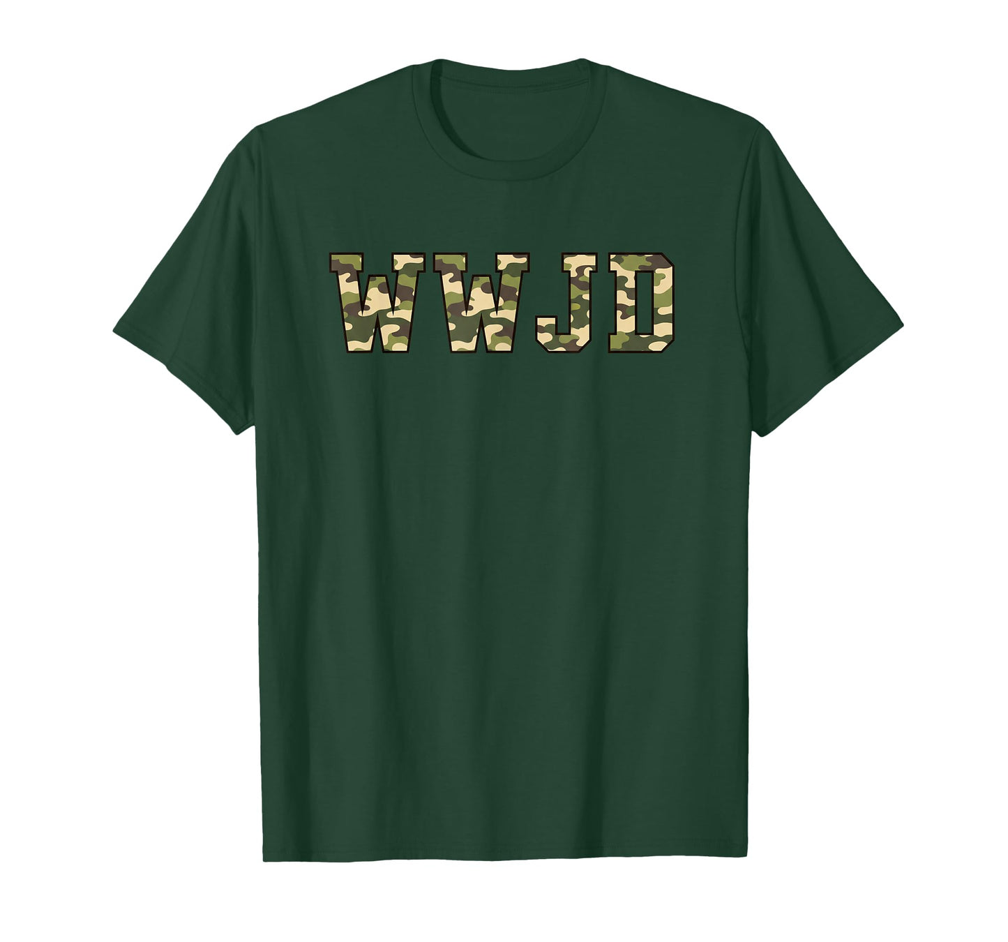 Christian WWJD Camo Military Hunting Faith T-Shirt