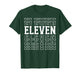 Eleven 11th Birthday Layered Text 11 Year Old T-Shirt