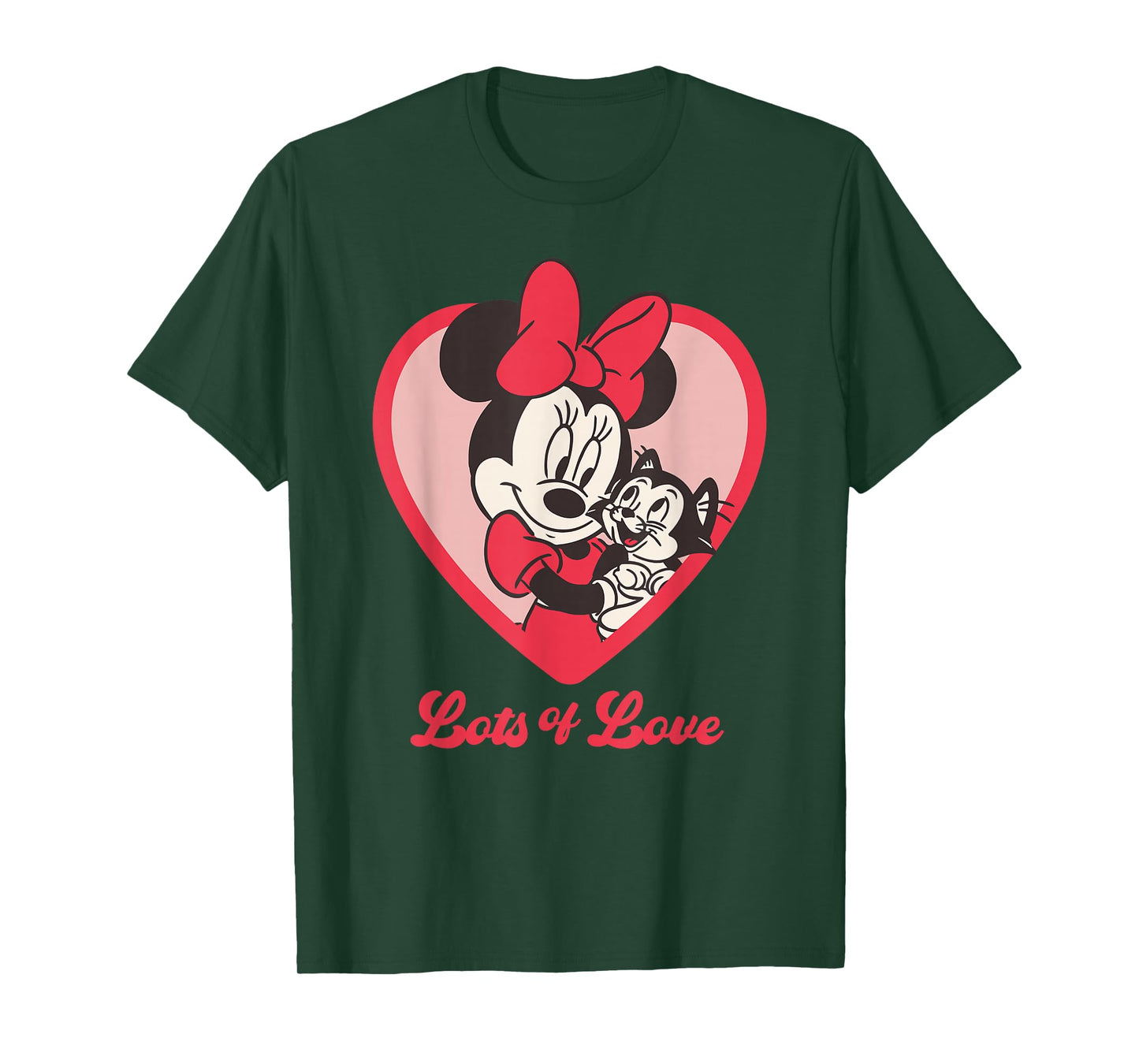Disney Minnie Mouse Lots of Love Minnie & Figaro The Cat T-Shirt