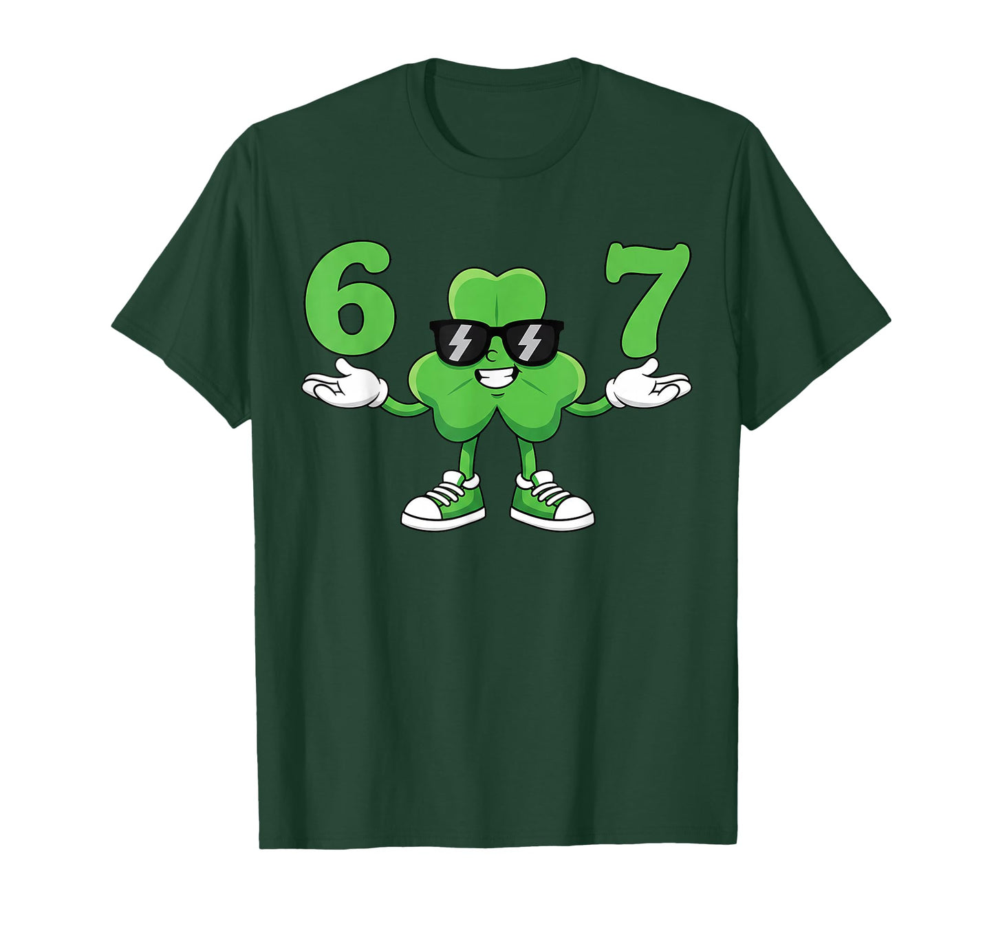Funny Six Seven Saint st Patricks Day 67 Meme Boys Kids 6 7 T-Shirt