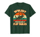 Funny Retro Sunset Jesus WWJD Probably Flip Tables T-Shirt