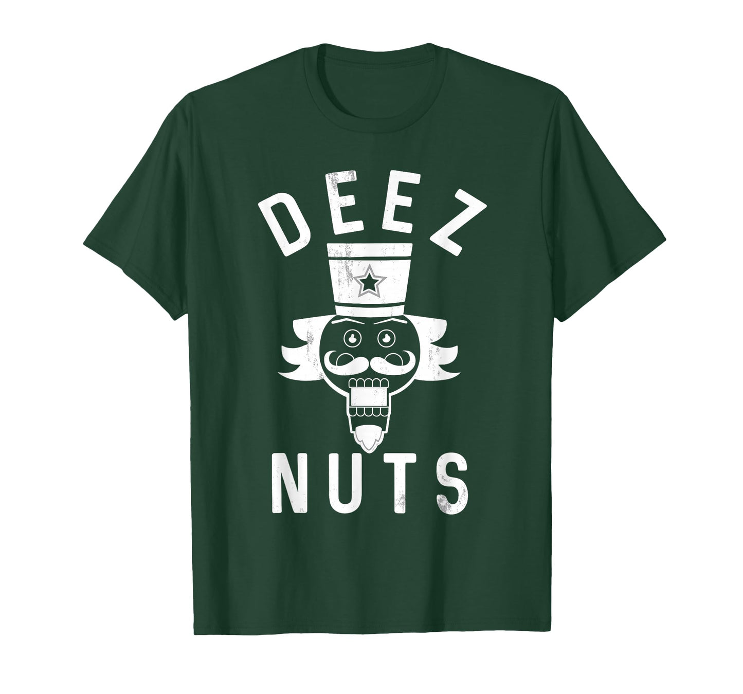 Deez Nuts Nutcracker Christmas Pun Mens Humor Vintage T-Shirt