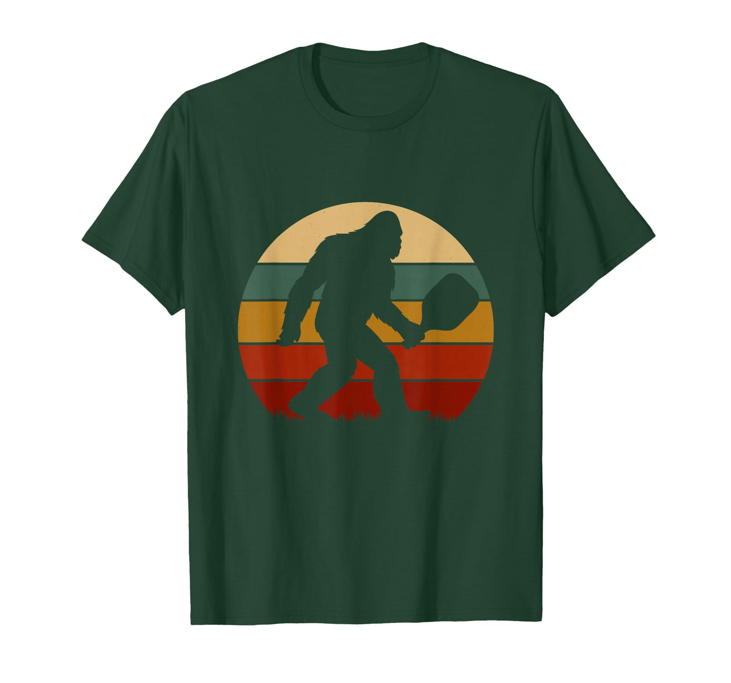 Pickleball Bigfoot Retro Lovers Players Tee Men Women T-Shirt