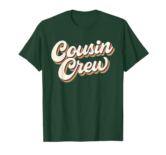 Retro Vintage Cousin Crew Family Matching Funny Cousin Team T-Shirt
