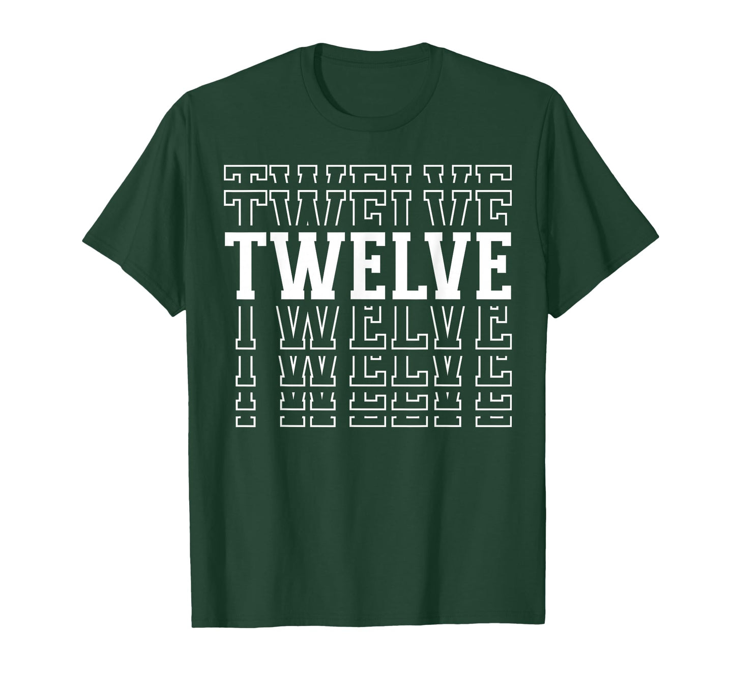 Twelve 12th Birthday Layered Text 12 Year Old T-Shirt