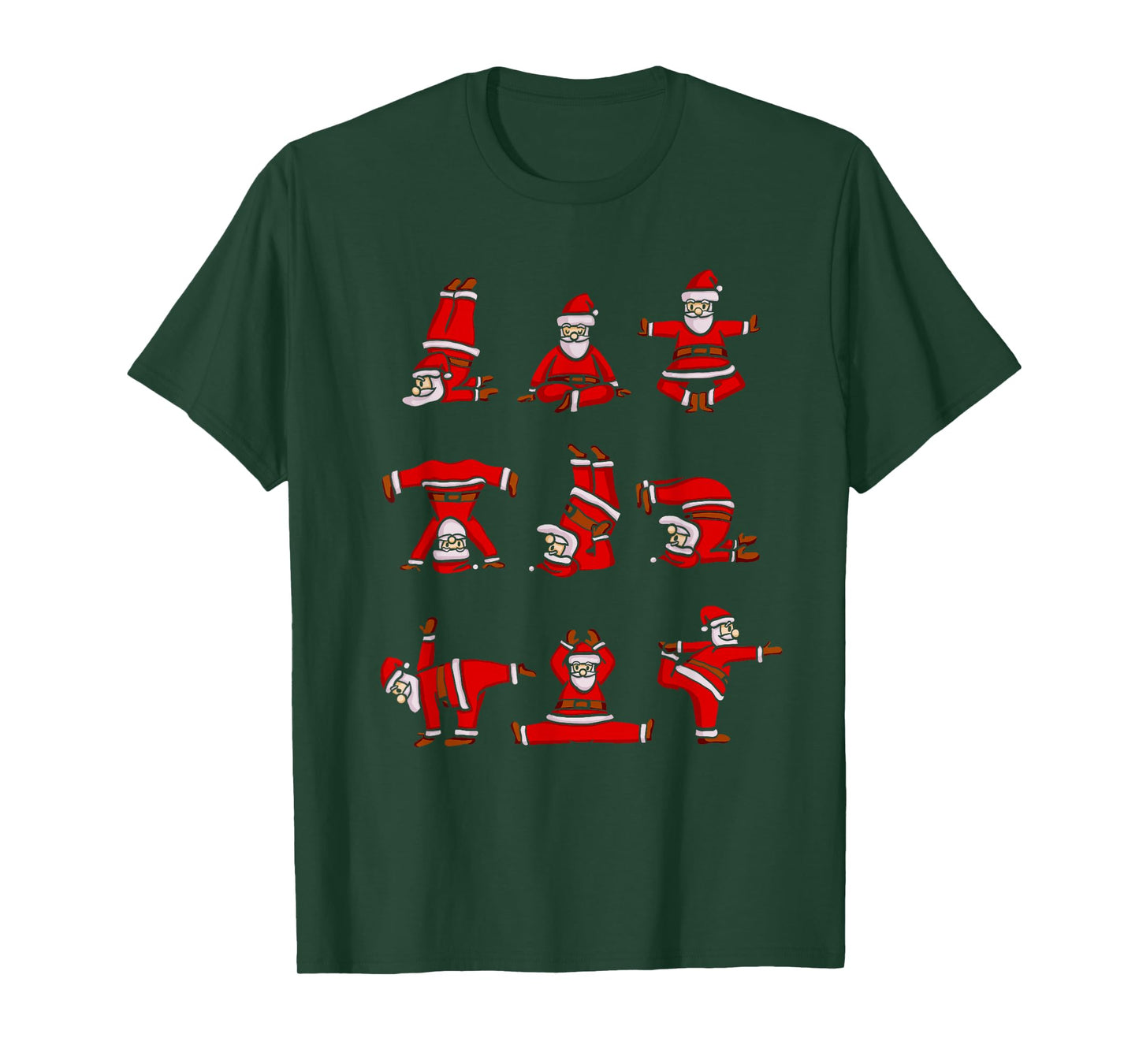 Yoga Santa Women Men Kids Funny Christmas T-Shirt