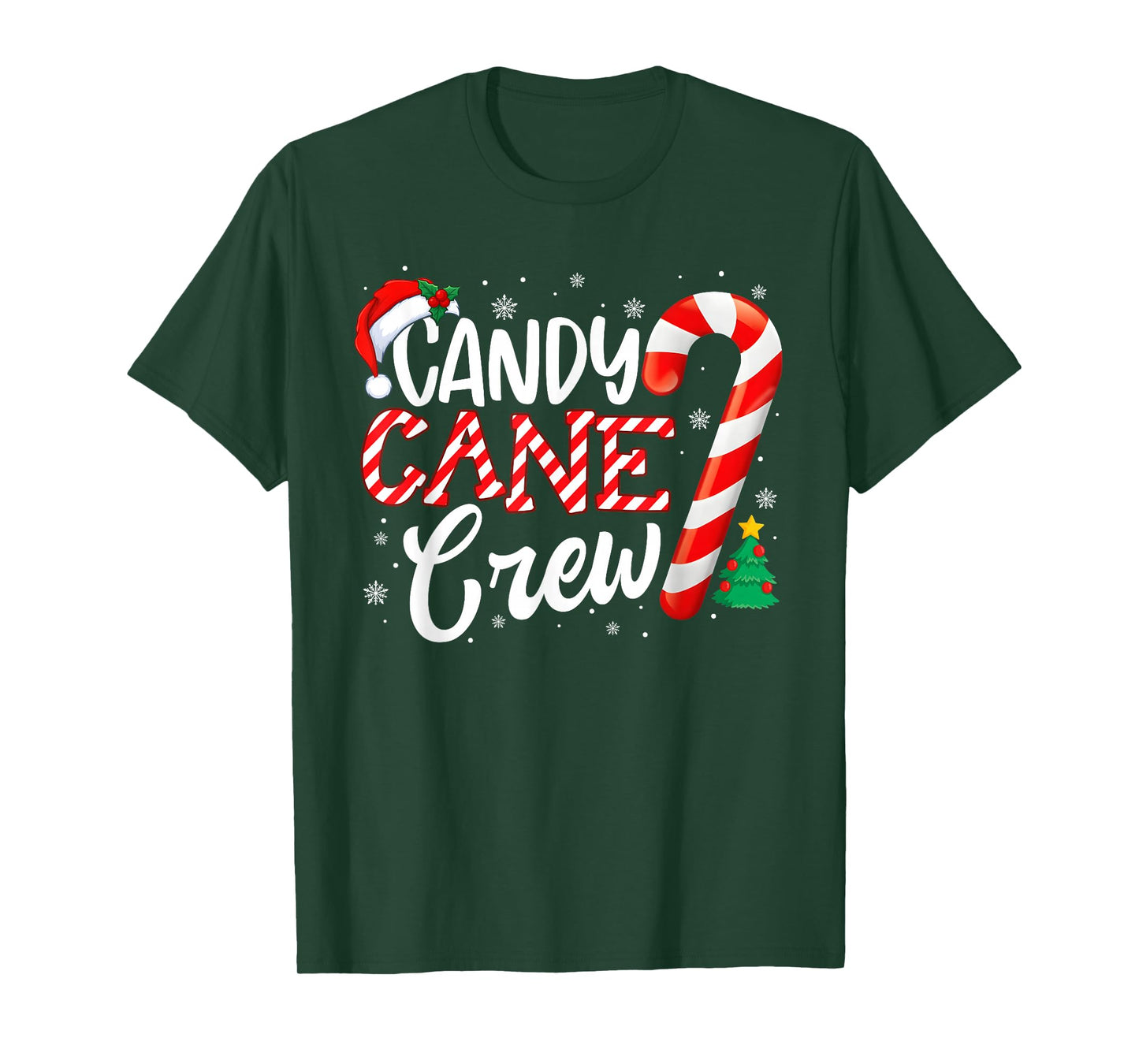 Candy Cane Crew Funny Xmas Christmas Pajamas Men Women Kids T-Shirt