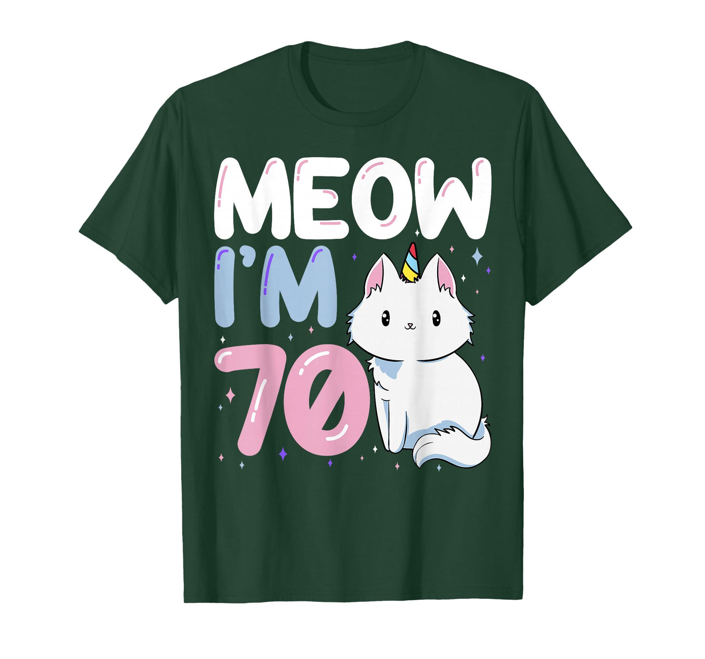 Cat 70th Birthday Party Purr-FECT Vet Kitten Fur Animal Paw T-Shirt