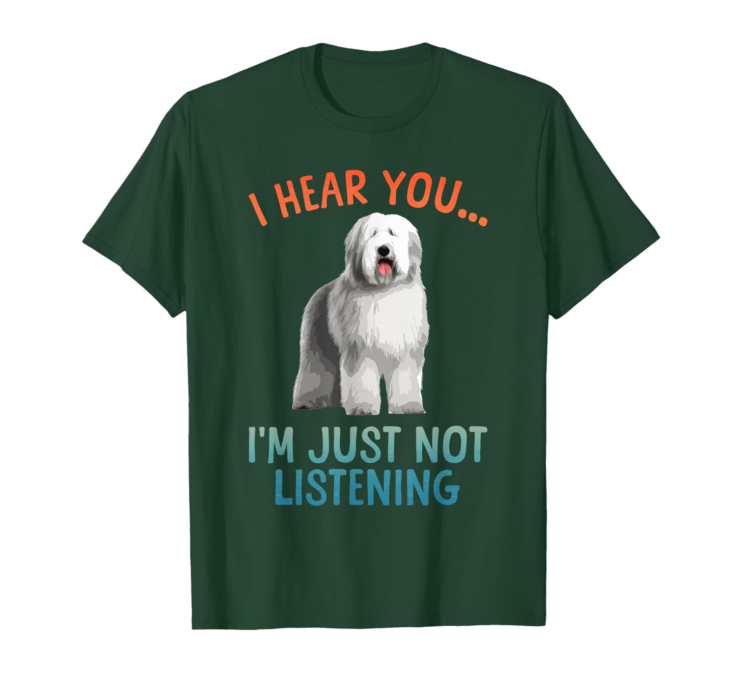 Funny Old English Sheepdog Art for Men Women Sheep Dog Lover T-Shirt