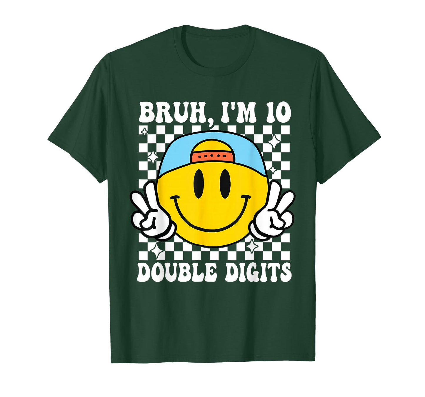 Bruh I'm Double Digits 10 Year Old boy Birthday 10 Birthday T-Shirt