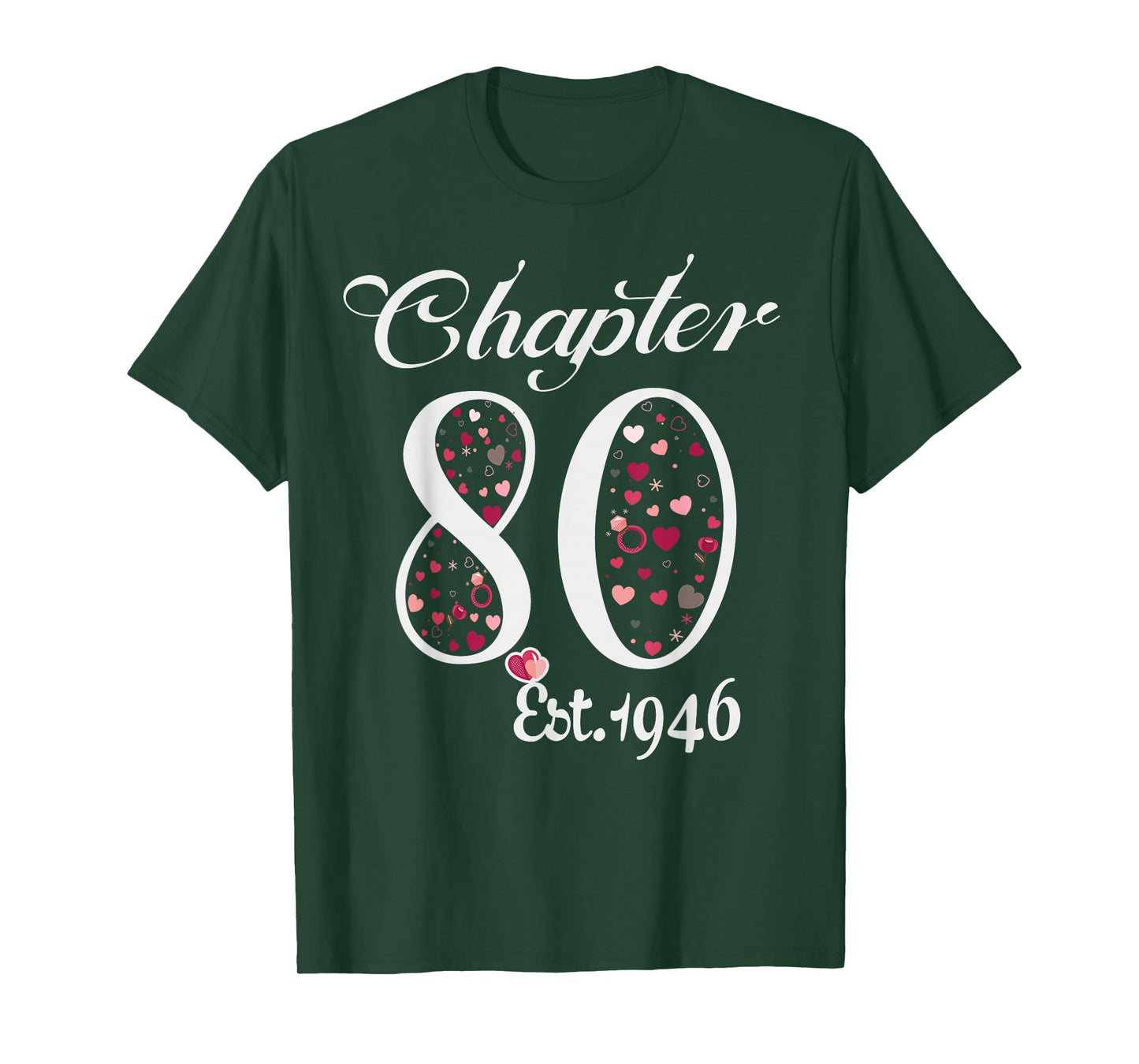 Chapter 80 EST 1946 Happy 80Th Birthday Girl Gift for Her T-Shirt