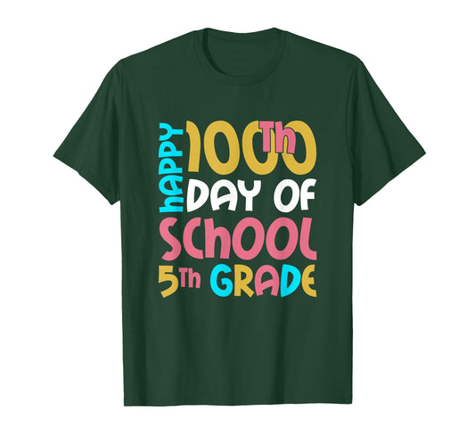 Happy 1000th Day of School 5th Grade for Teacher Or Student T-Shirt