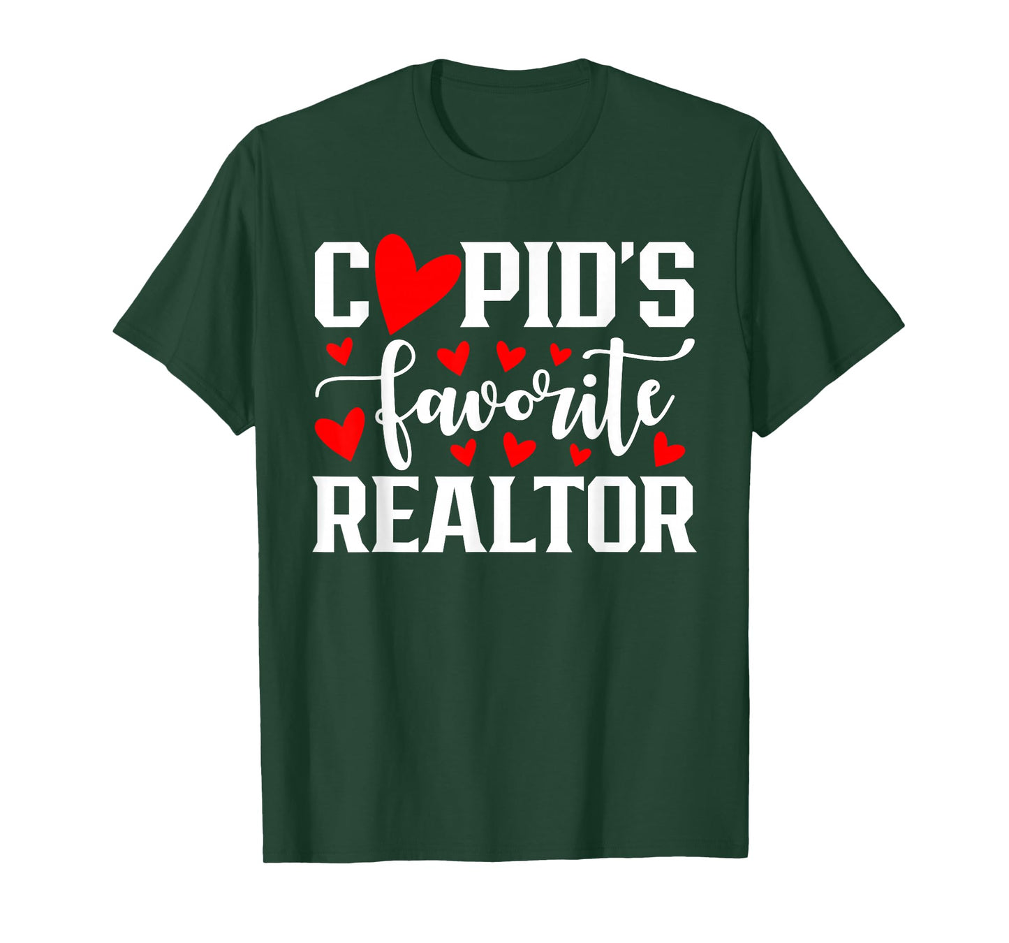 Cupid's Favorite Realtor Cute Heart Valentine's Day T-Shirt