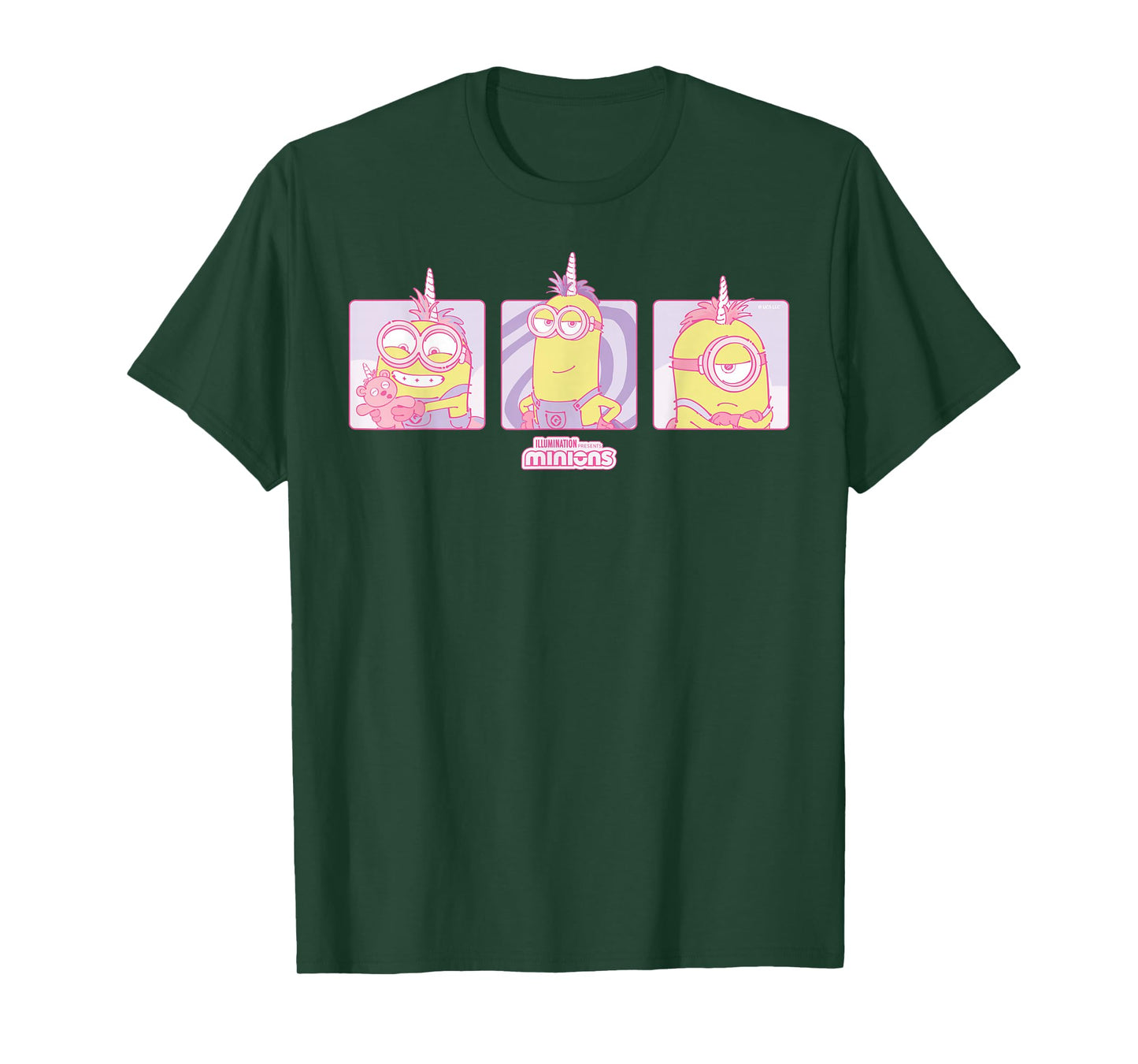 Minions Pastel Unicorn Grid T-Shirt