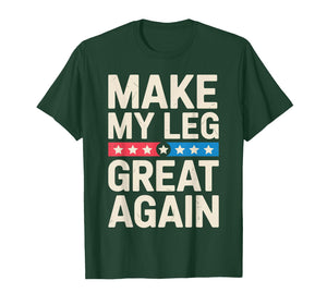 Funny Broken Leg Art for Men Women Foot Surgery Recovery T-Shirt