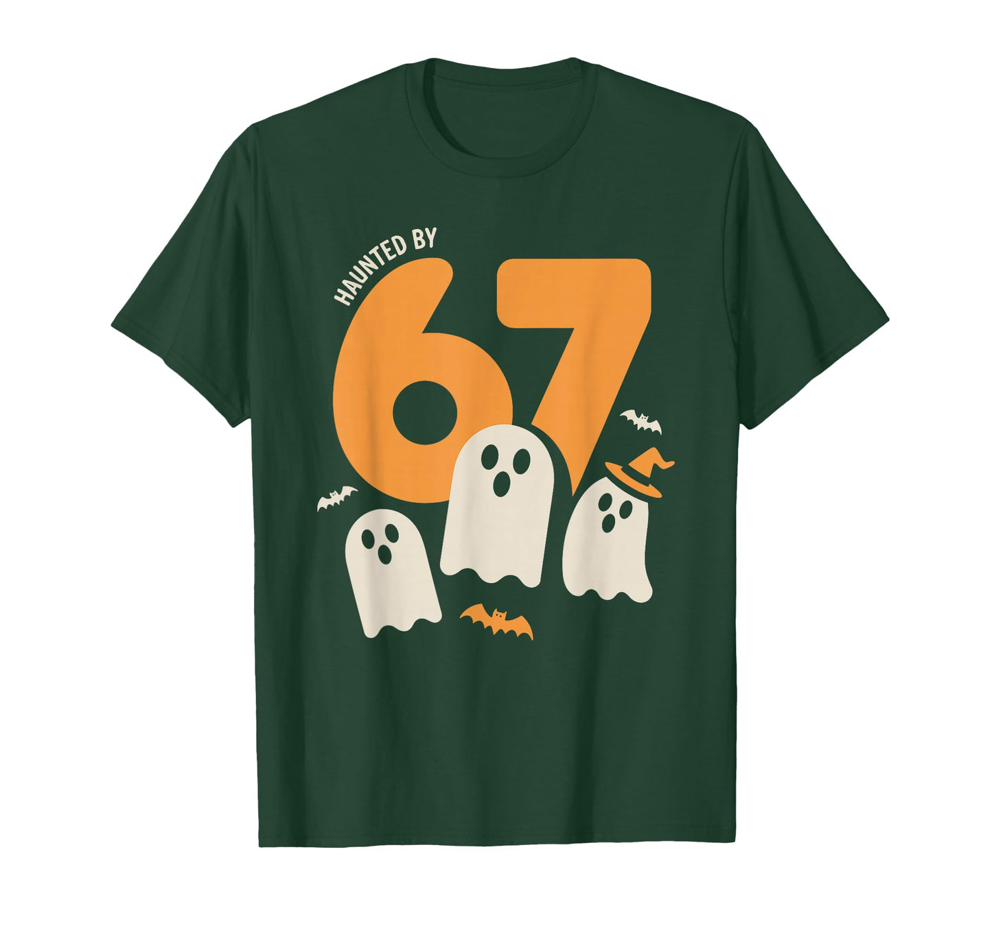 Haunted by 67 Funny Halloween Meme Design T-Shirt
