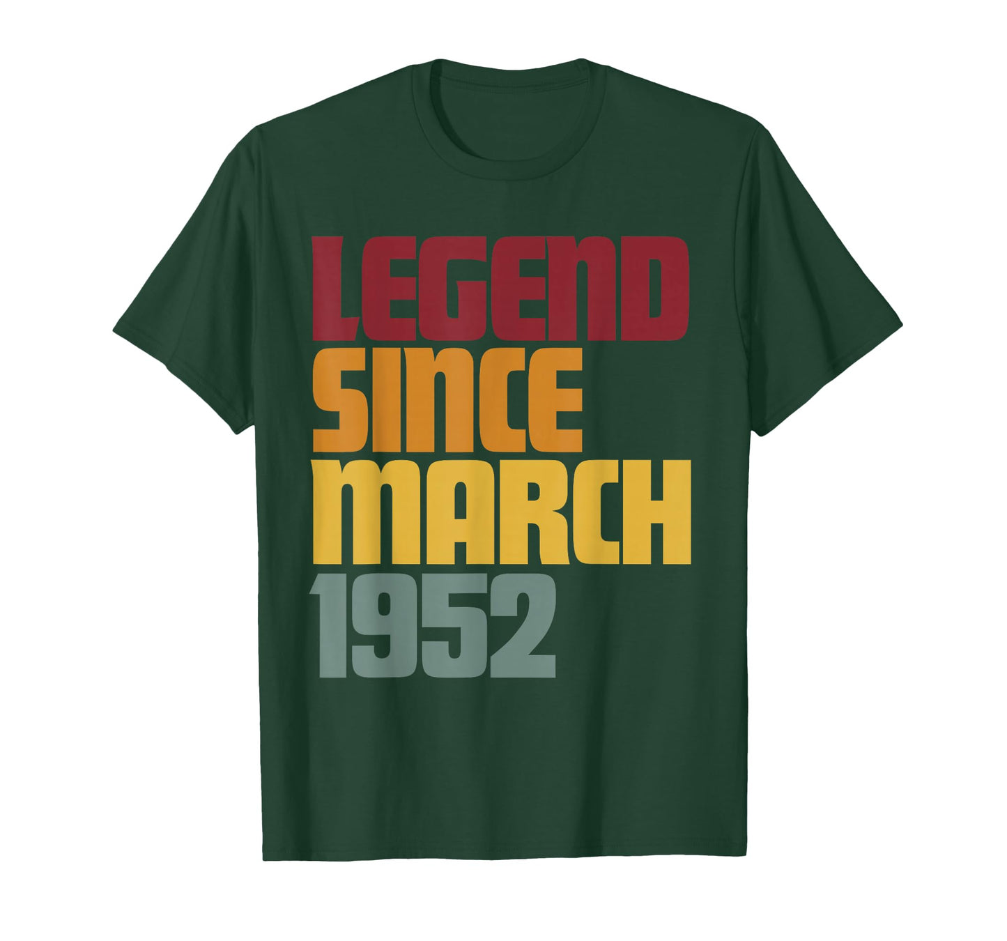 Legend Since March 1952 74th Birthday - Vintage Funny T-Shirt