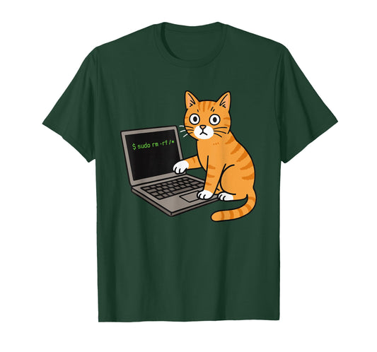 Computer Science Meme Men Women Kids Funny Cat T-Shirt