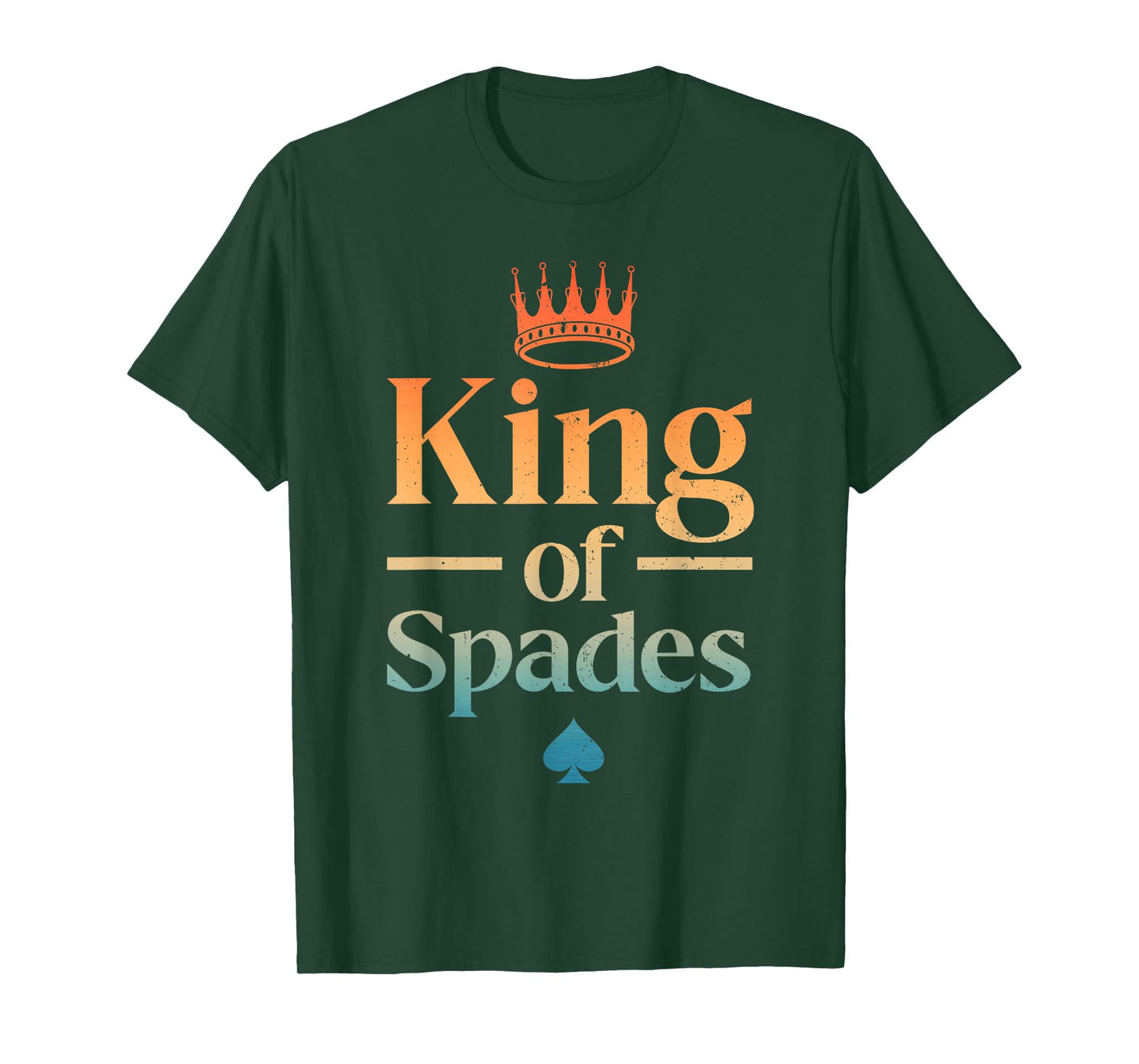 Cool King of Spades Art for Men Dad Card Game Spades Player T-Shirt