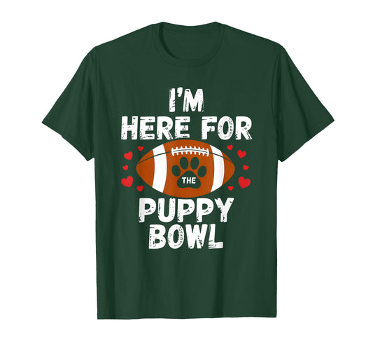 Funny Puppy Bowl Sunday Dog Fan American Football T-Shirt