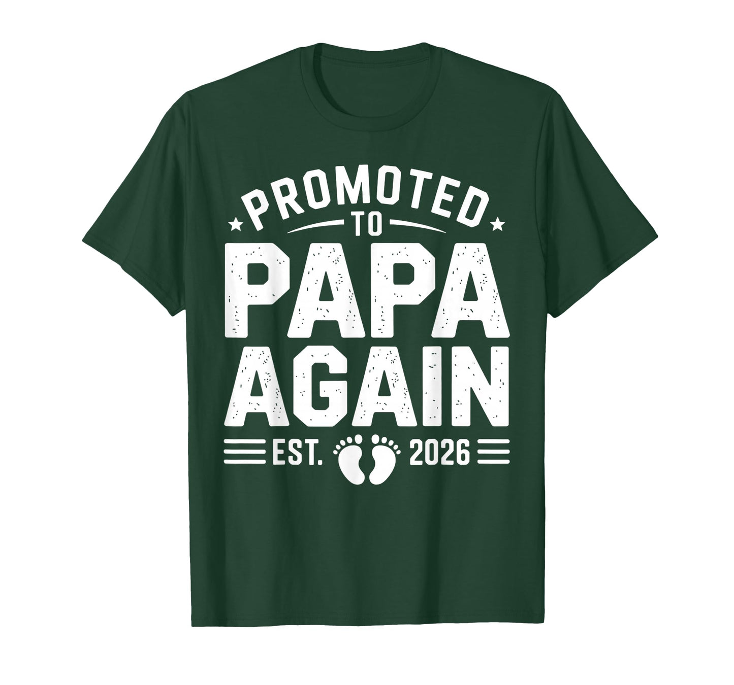 Promoted to Papa Again Est. 2026 Pregnancy Announcement T-Shirt