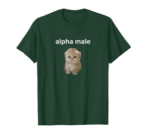 Alpha Male Kitten Ironic Cat Funny T-Shirt