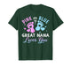 Pink Or Blue Great Nana Loves You Gender Reveal T-Shirt