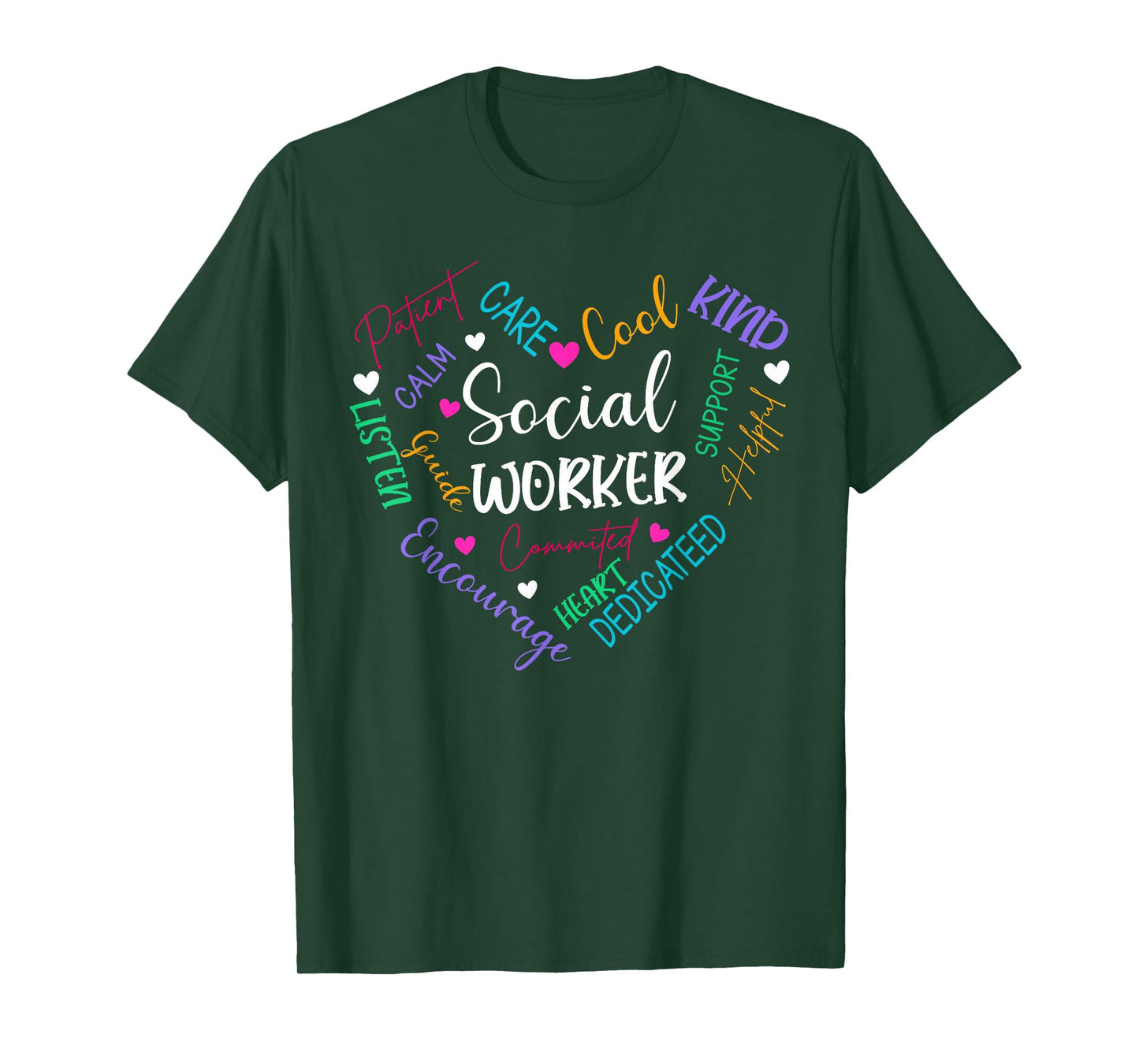 Social Worker Heart Funny Social Work for Womens Girls T-Shirt