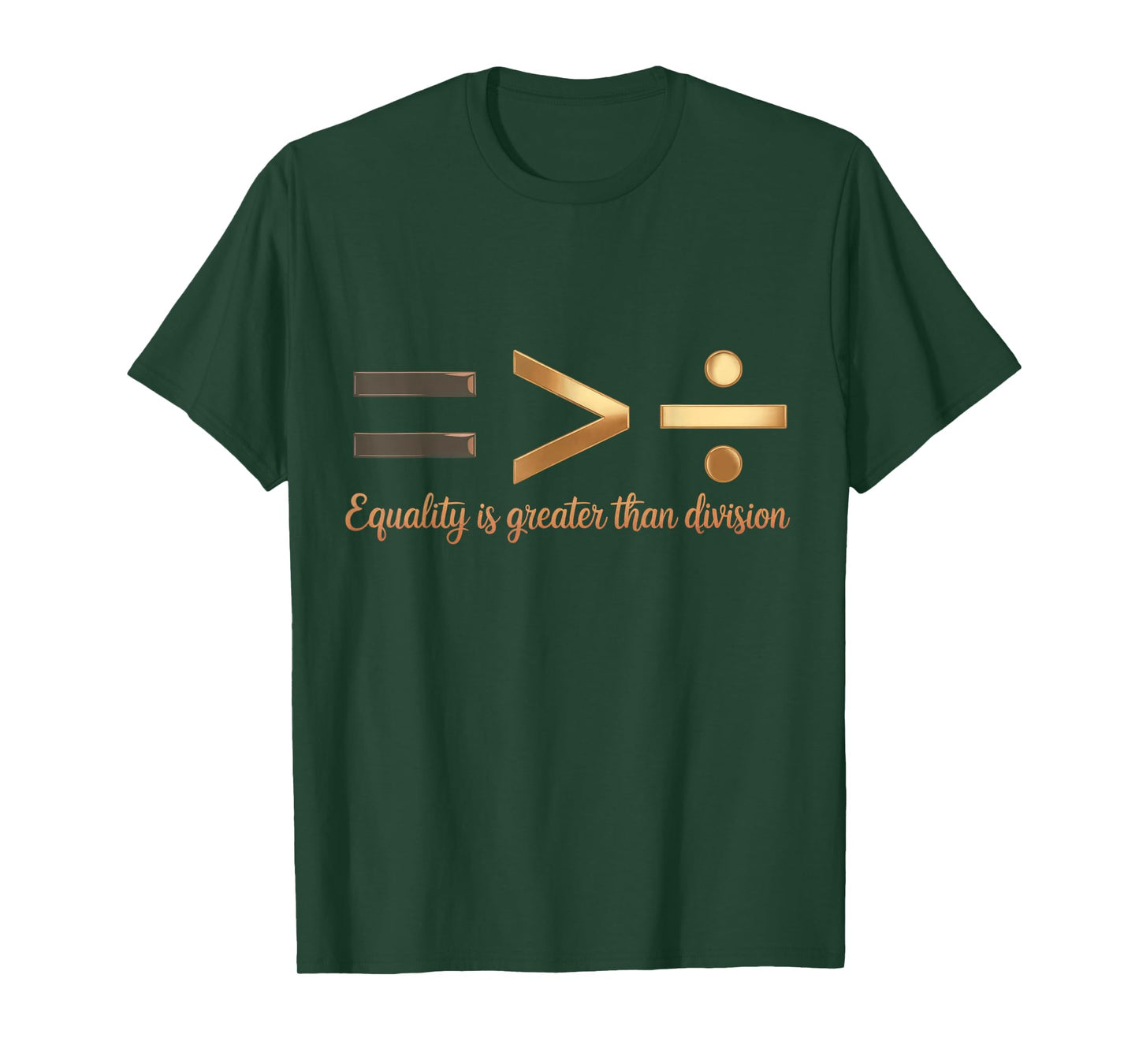 Equality is Greater Than Division Black History Melanin T-Shirt