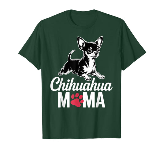 Chihuahua Mom Dog Lover Paw Women T-Shirt