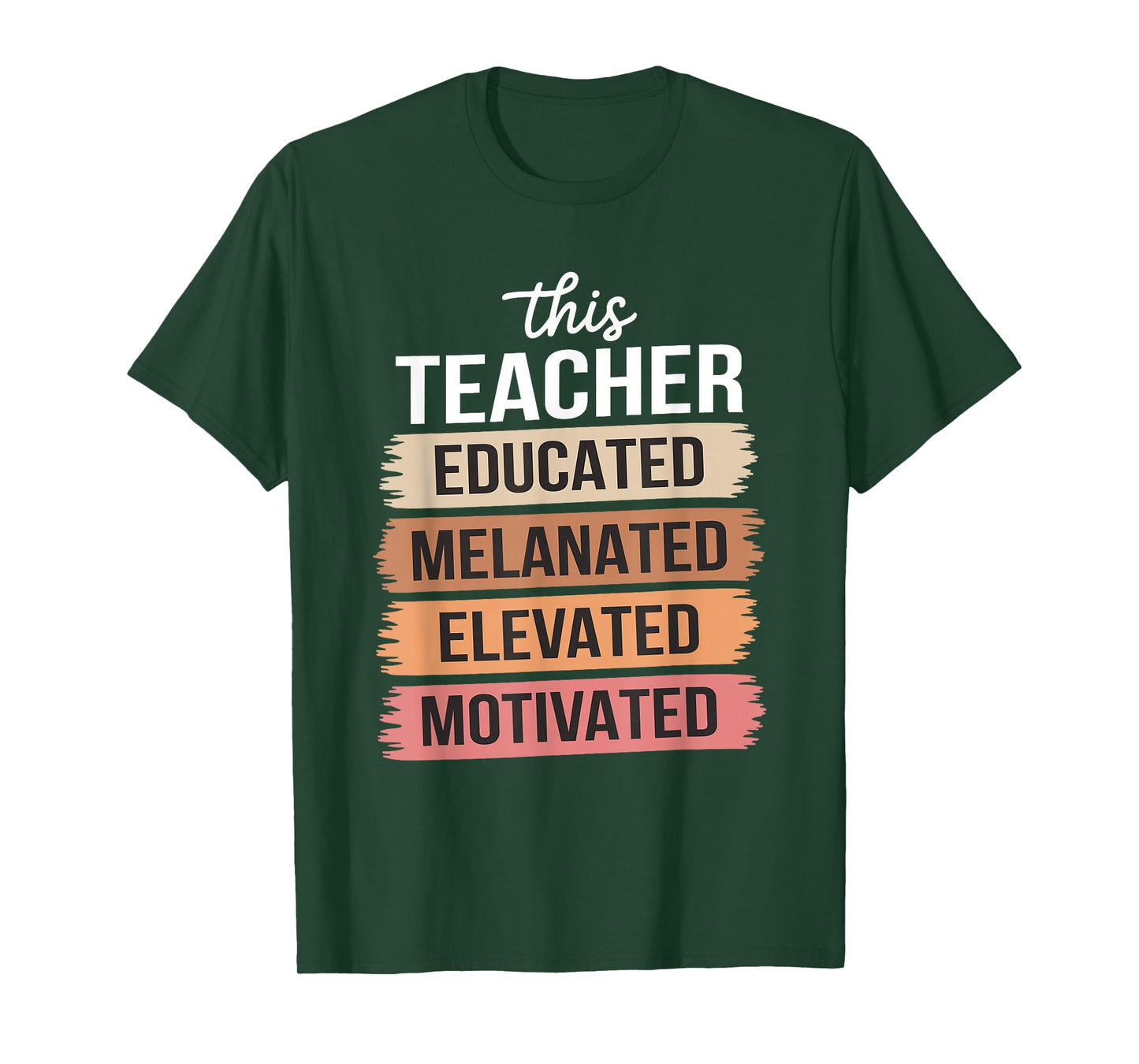 This Teacher Educated Melanated Elevated Motivated T-Shirt