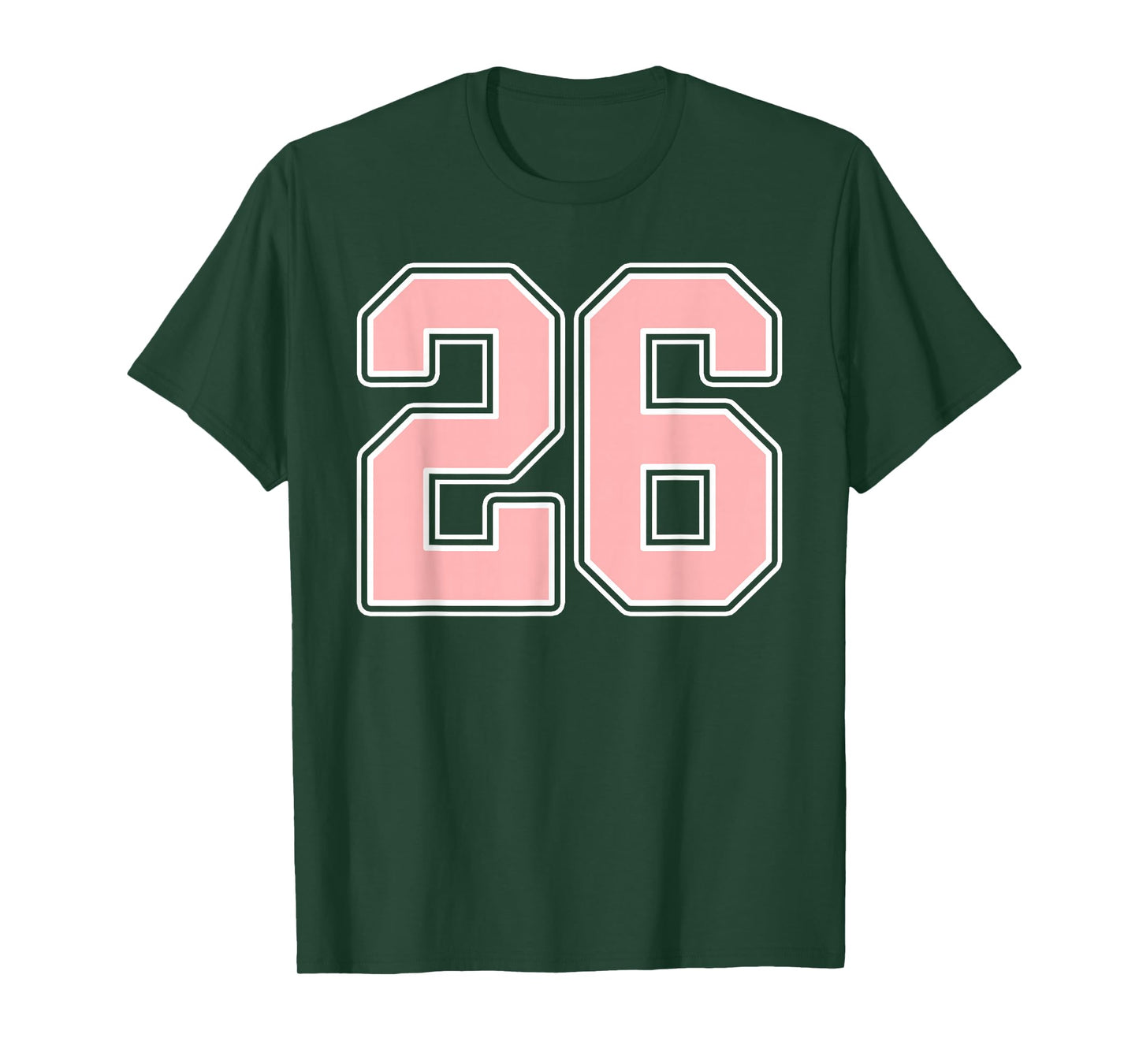 Cute Pink and White Number 26 Jersey Player Uniform #26 Fan T-Shirt