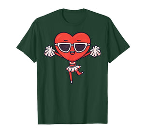 Cheerleading Heart Cheerleader Cheer Valentine's Day T-Shirt