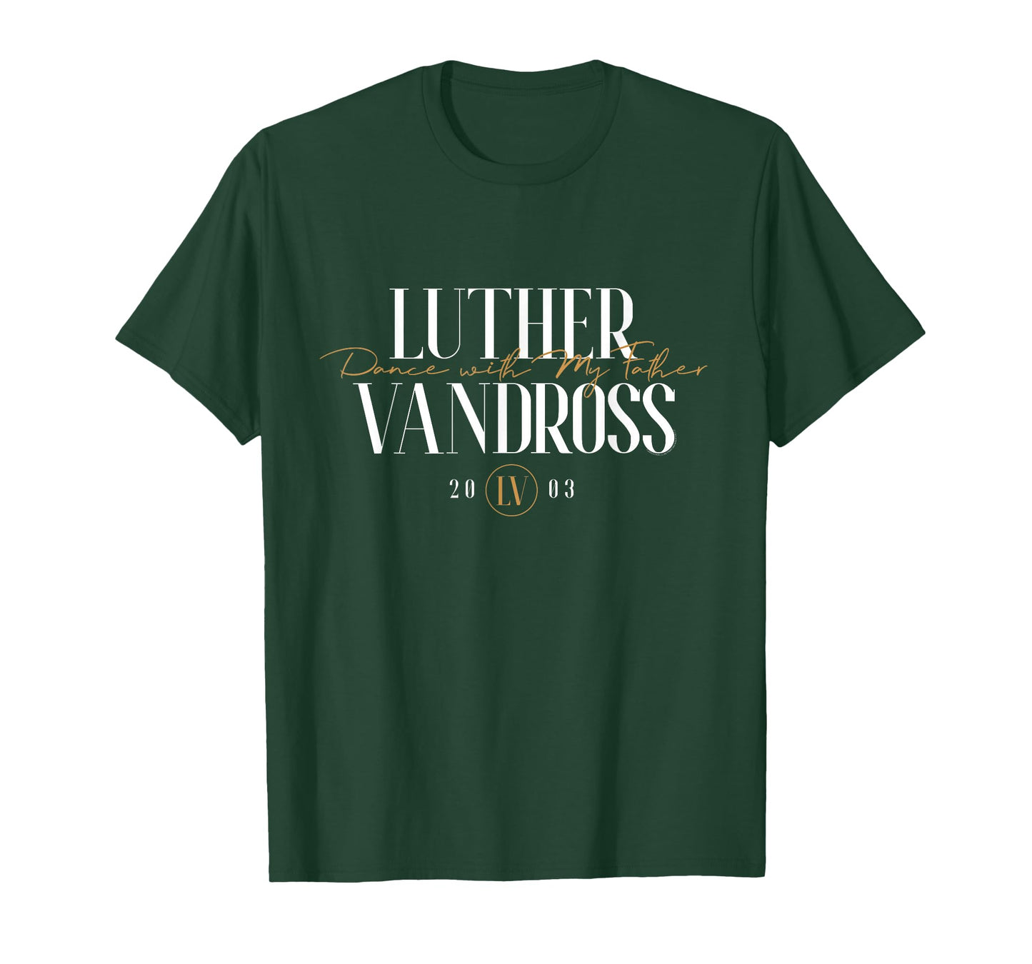 Official Luther Vandross Dance with My Father Script T-Shirt