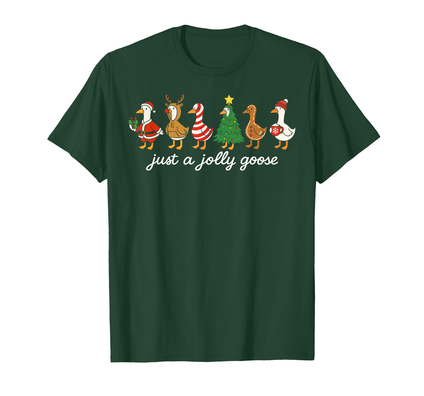 Just A Festive Goose Christmas Funny Silly Holiday Party T-Shirt