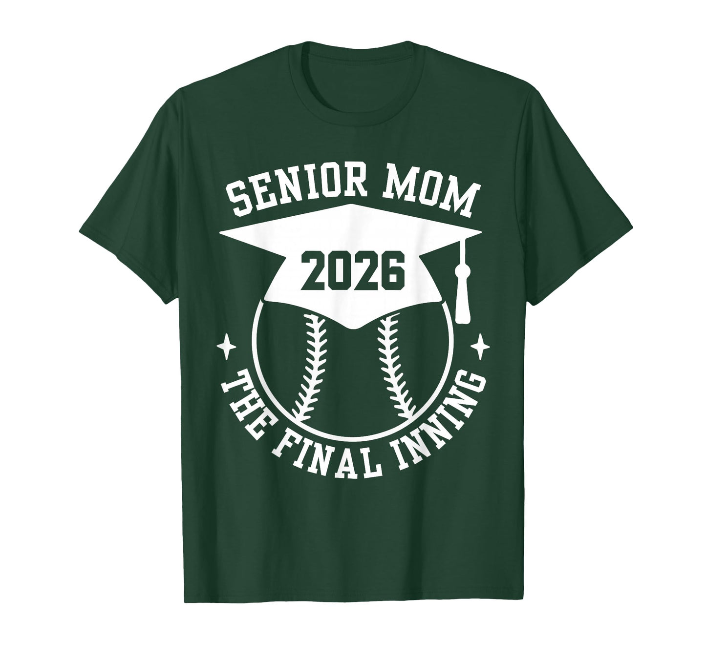 Senior 2026 Proud Softball Mom The Final Inning Graduation T-Shirt