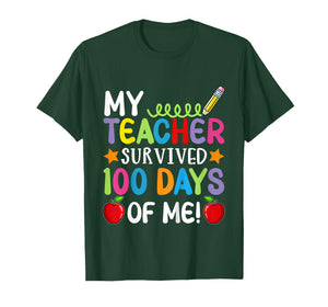 My Teacher Survived 100 Days of Me 100th Day of School Boys T-Shirt