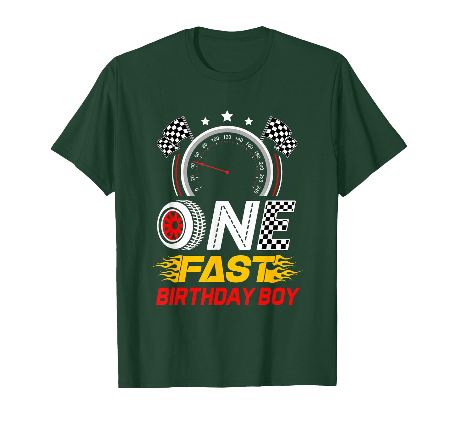 1St Birthday Racer One Fast Birthday Boy Race Car T-Shirt