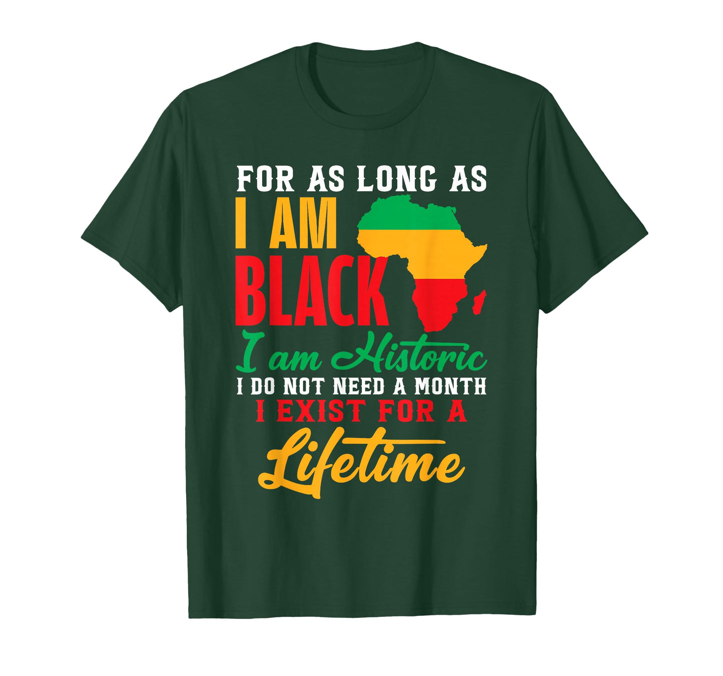 for As Long As I'm Black I'm Historic Black History Month T-Shirt