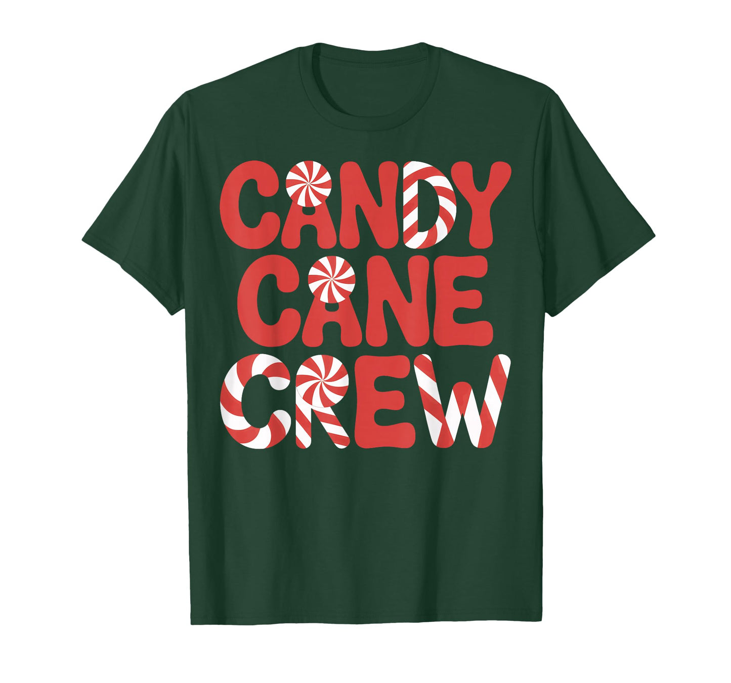 Candy Cane Crew Red White Lovers Group T-Shirt