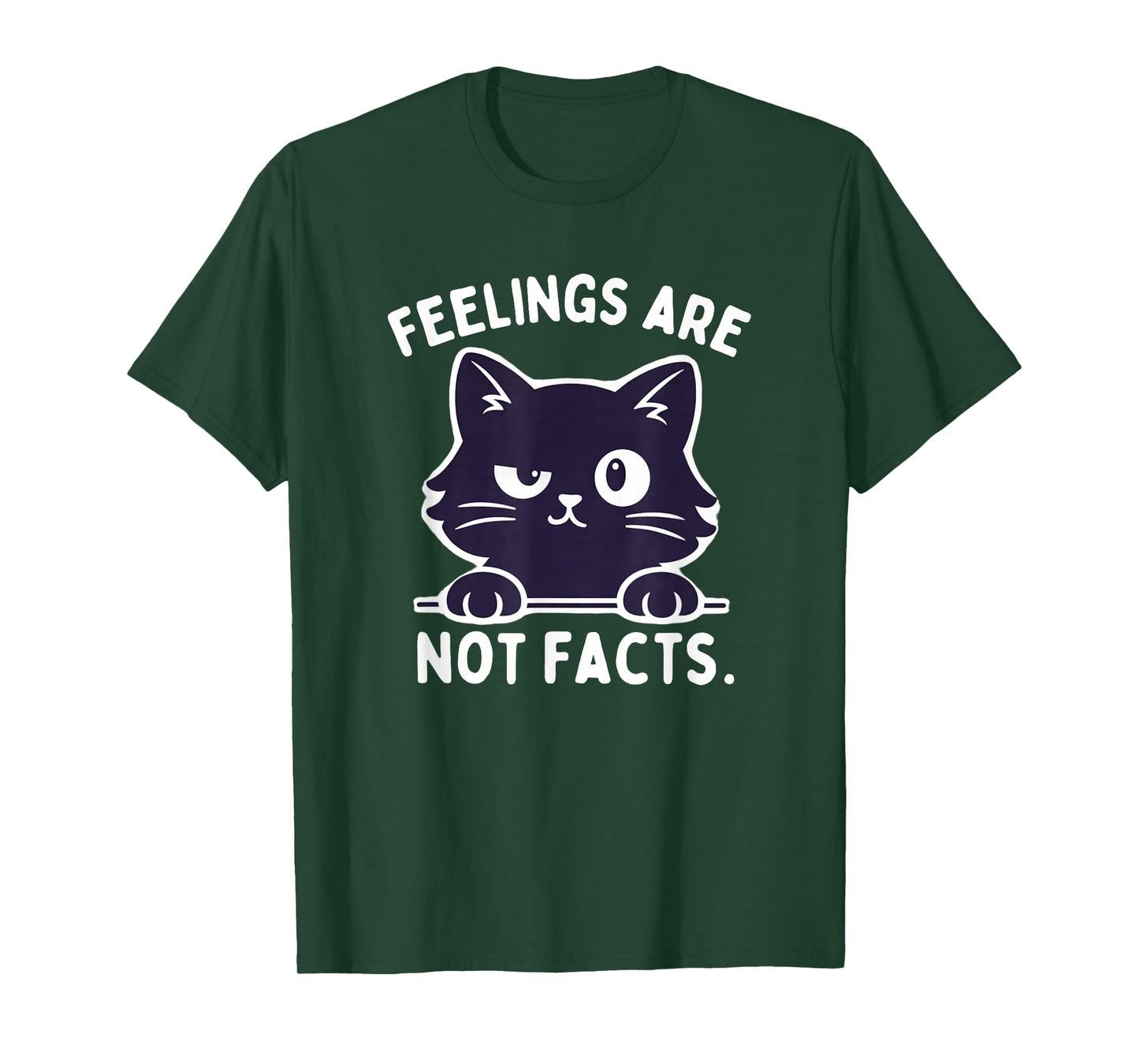 Feelings are Not Facts Cat Lover Therapist Coping Skills T-Shirt