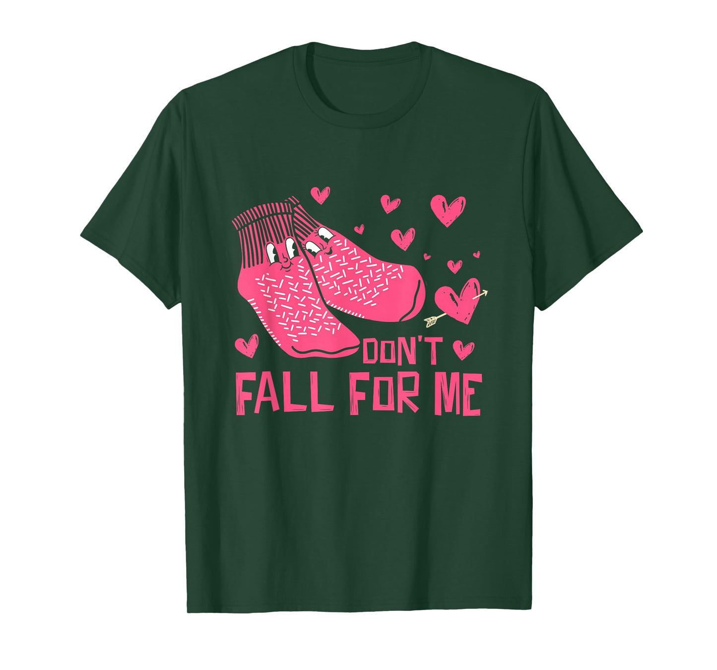 Don't Fall for-Me Non Slip Socks Valentines RN CNA PCT Nurse T-Shirt