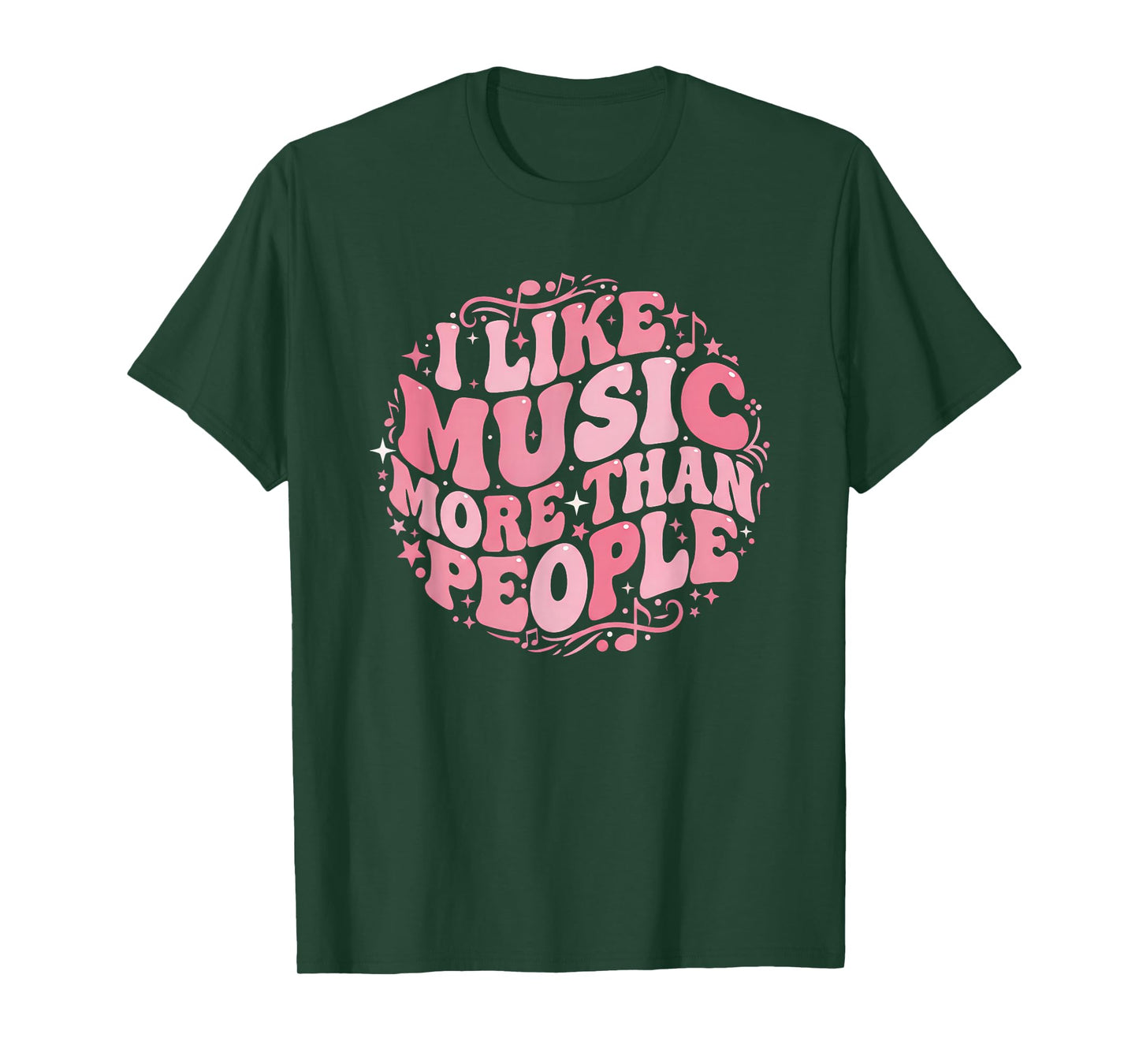 Groovy I Like Music More People Funny Music Lover Musician T-Shirt