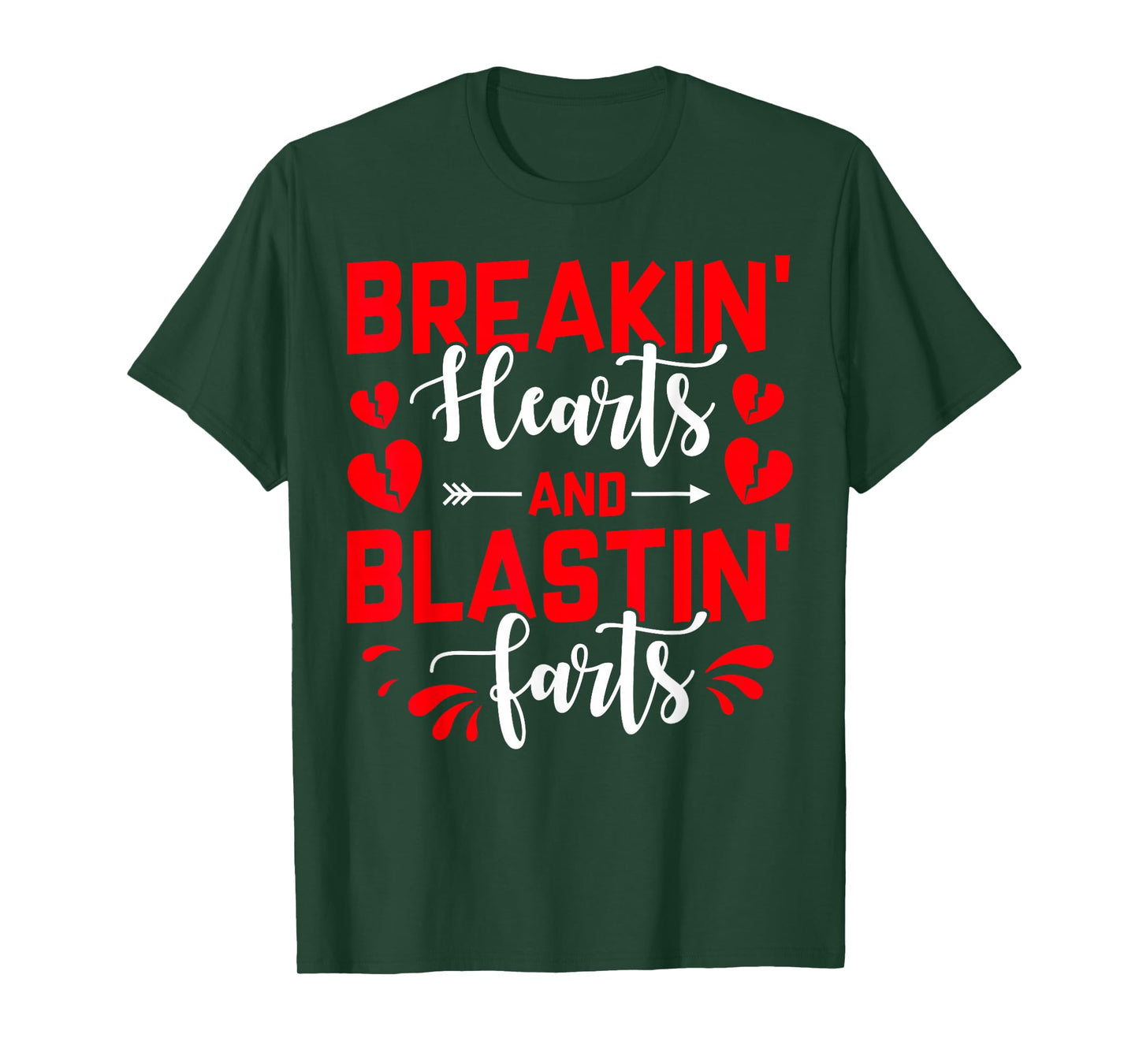 Breaking Hearts and Heart Love Blasting Farts Valentines Day T-Shirt
