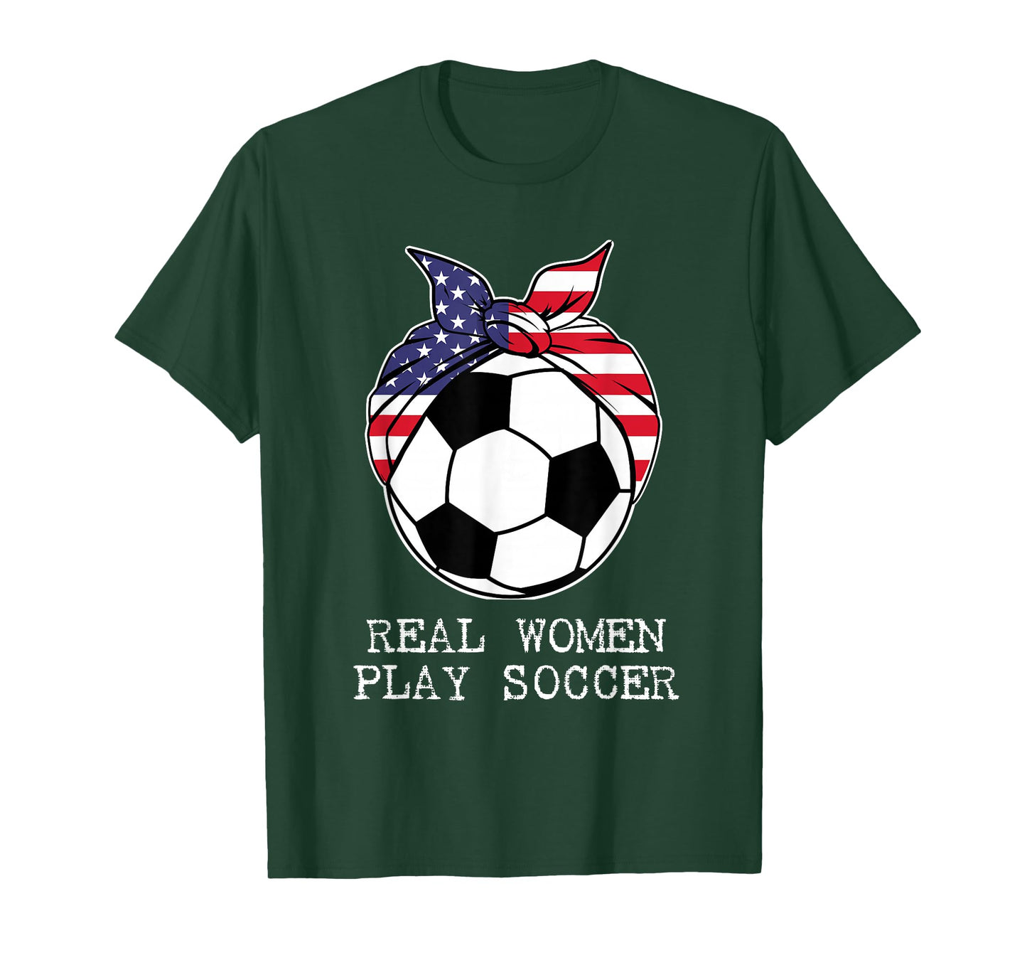 Girls Ball Bandana Flag Player Coach Real Women Play Soccer T-Shirt