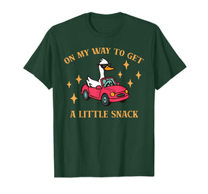 On My Way to Get A Little Snack Cute Duck Design T-Shirt