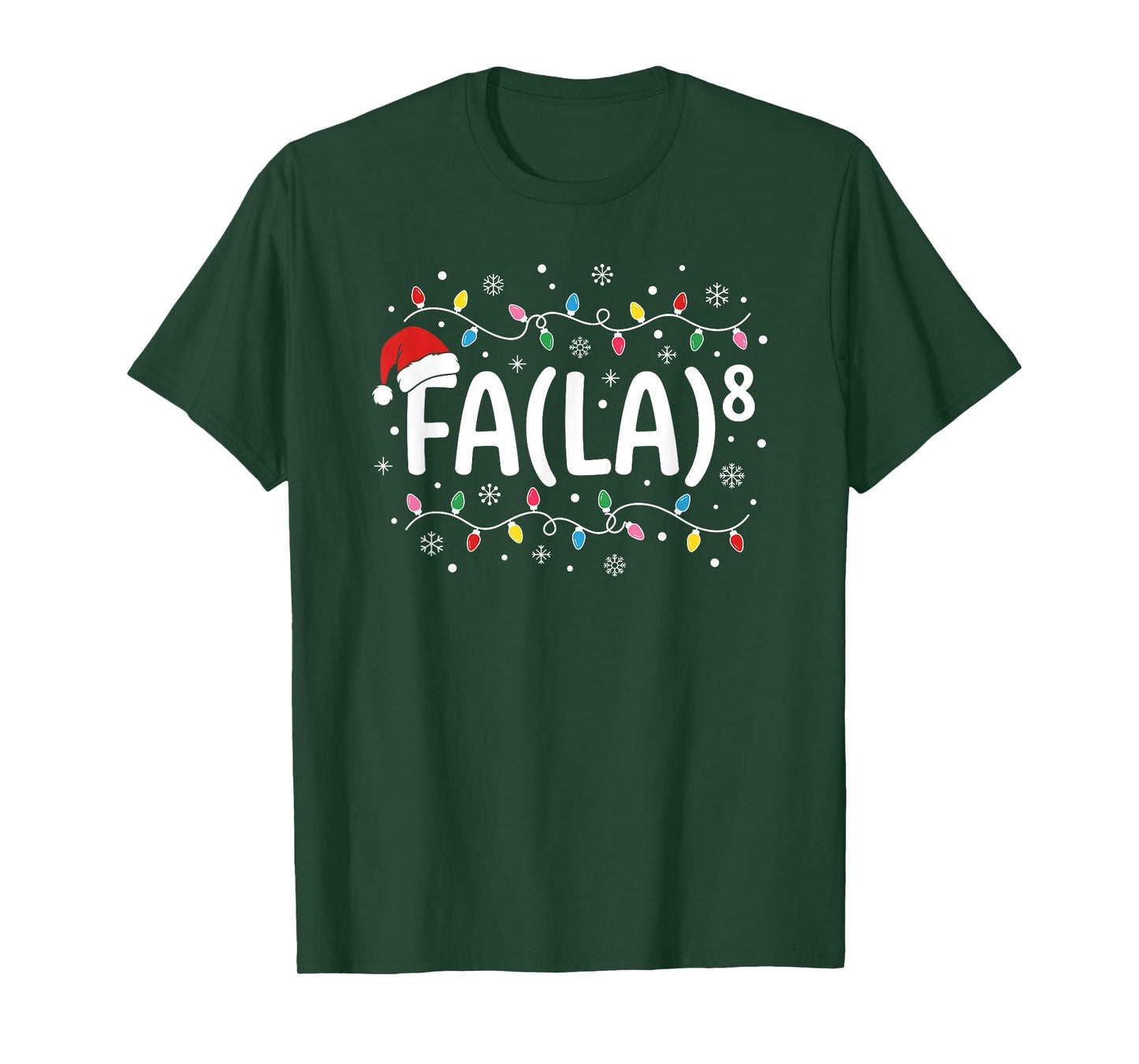 FA La 8 Funny Christmas Carol Santa Math Teacher Student T T-Shirt